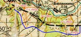 Часть карты с оврагами