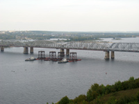 Подвод плавсистем для съёма пролётного строения